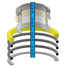 AH160843 Bucket Cylinder Seal Kit Fits John Deere 240 250
