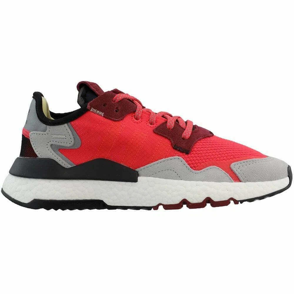 Adidas Nite Jogger sneakers scarpe bambini rosso grigio taglia 5 M NUOVE con etichetta