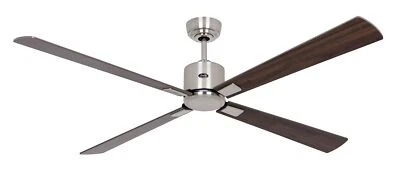 Energiespar Decken Ventilator Chrom matt Eco Neo III Nussbaum Kirsche 152 cm - Bild 1 von 4