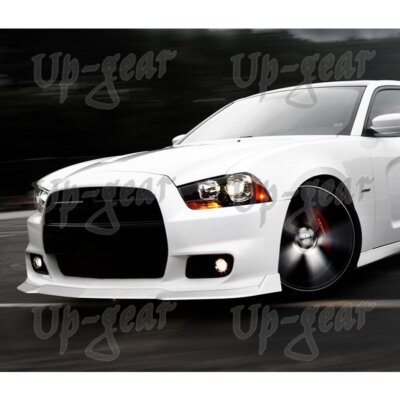 For 11-14 Dodge Charger SRT Painted White Front Bumper Splitter Spoiler Lip 3PCS