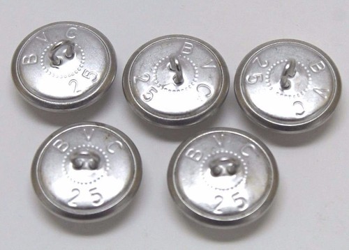 French Foreign Legion silver colored tunic buttons 1in 25.5mm 40L lot of 5 B1080 - Picture 3 of 3