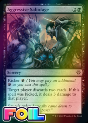 x1 Aggressive Sabotage DMU MTG 78/281 FOIL COMMON M/NM 1x