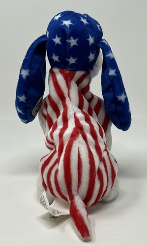 Applause Hush Puppies Dog Americana Bean Bag Plush Stuffed Animal Toy 6” *FLAWS* - Picture 4 of 9