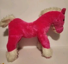 Vintage PINK HORSE PONY Plush Toy 15in Nanco Nancy Sales  *READ*