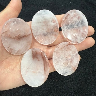 5pc Natural red gum flower Unzip Stone Quartz Crystal Carved Reiki Healing