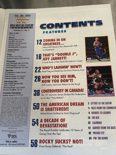 WWF Magazine February 1998 Royal Rumble - Picture 4 of 4