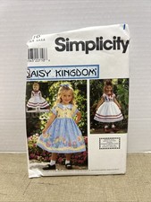 Daisy Kingdom Simplicity 8616 Sewing Pattern Girl Dress Size 3-6 Doll Dress 18"