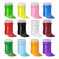 Colored Sand for Crafts 16.5 Lb 12 Pack 22 oz Each Non-Toxic Art Sand Multicolor