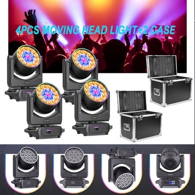 380W Zoom Moving Head Stage Light RGBW LED DMX Beam Wash Lighting DJ Disco Bar