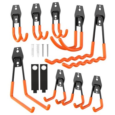 Heavy Duty Garage Hooks 11 Pack, Garage Storage Hooks with Non-Slip PVC Coati...