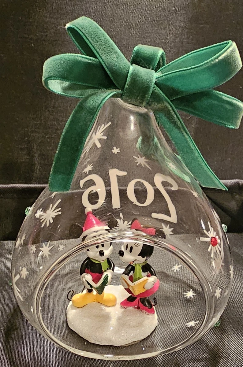Disney Mickey Mouse Glass & Crystal Holiday Ornaments 1968-Now for