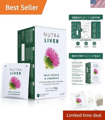 Natural Detox Tea for Liver Support with 20 All-Natural Tea Bags - NUTRALIVER