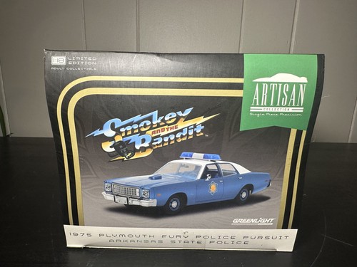1:18 Diecast Smokey and the Bandit 1975 Plymouth Fury Police Pursuit Arkansas - Picture 2 of 7