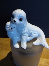 Vintage Royal Osborne Bone China - Seal Pair Mother & Pup TMR - 05598