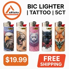 BIC LIGHTER | TATTOO | 5CT | $19.99 | FREE SHIPPING