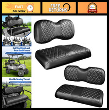 4PCS Golf Cart Seat Covers Kit - Front  Rear Cushions for EZGO, Yamaha, Club Ca