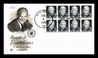 DR JIM STAMPS US COVER PRESIDENT DWIGHT D EISENHOWER 6C BOOKLET PANE FDC