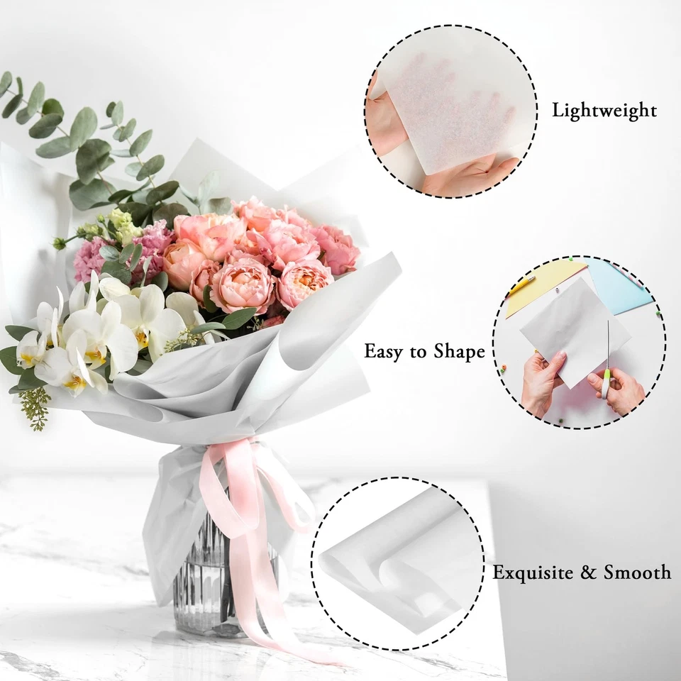 Bulk White Tissue Paper 17g 14x20 20x30 for Gift Wrap, Craft, Party Decorations - Image 4 of 4