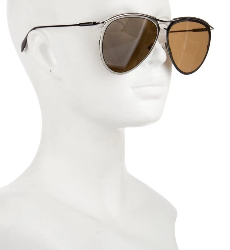 Óculos de sol Alexander McQUEEN marrom ruten steampunk metal aço com etiqueta RARA - Imagem 3 de 4
