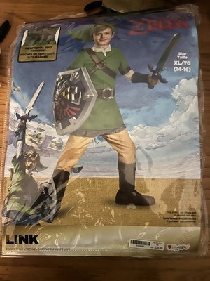 Disguise Zelda Link Child Costume XL (14-16) Complete Outfit Pockets Polyester