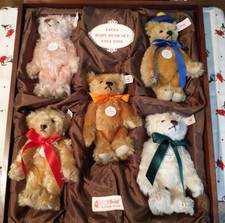 RARE Steiff Teddy Bear JAPAN BABY BEAR SET 2000 Japan limited Set of 5
