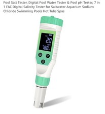 7-in-1 Digital Pool Water Tester for Salt, pH...