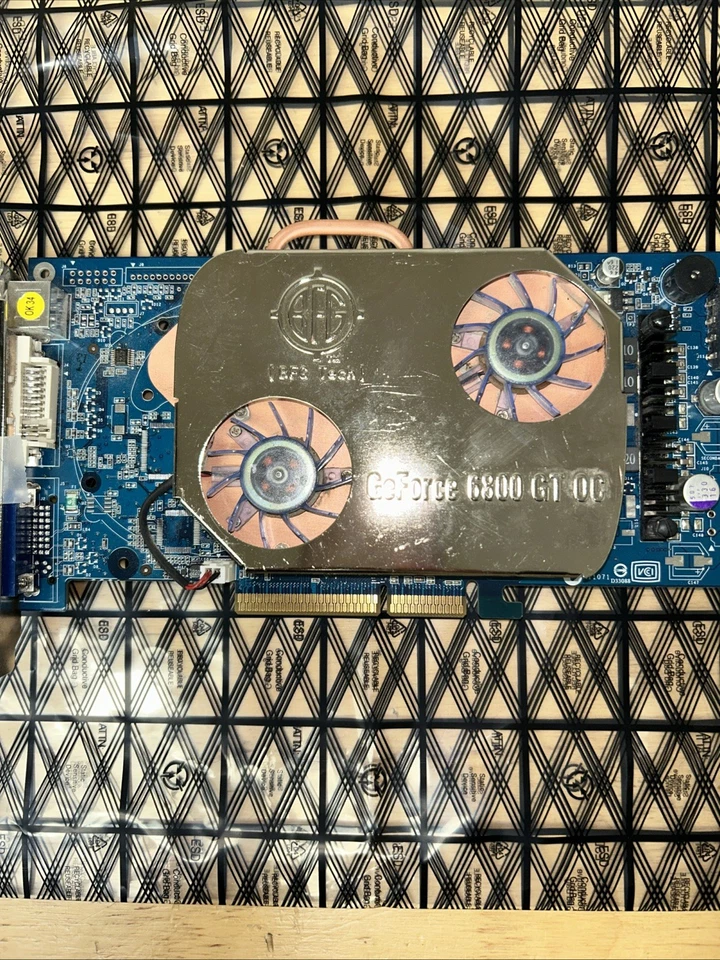 nVIDIA GeForce 6800 GT OC 256MB AGP VGA DVI Graphics Card Dos Retro Gaming #K91 - Image 2 of 4