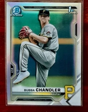 2021 Bubba Chandler #BDC-41  1st Bowman Draft Chrome REFRACTOR Rookie RC🔥