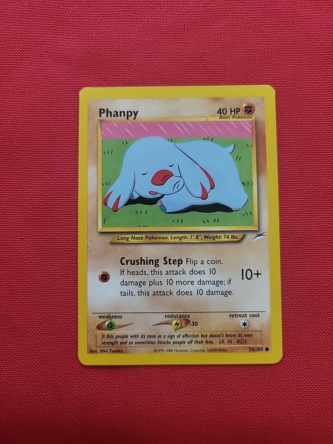 Pokemon: Phanpy #76/105 Neo Destiny 2000 Vintage Non-holo - LP - L3