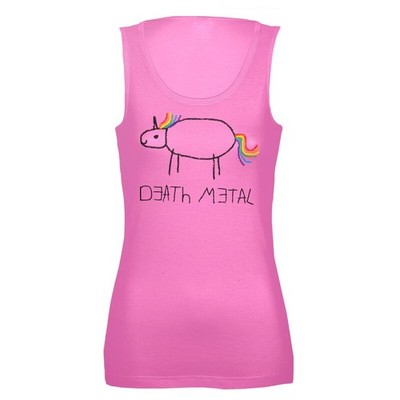 Tierisch Tank-Top Damen Death Metal Unicorn Top pink