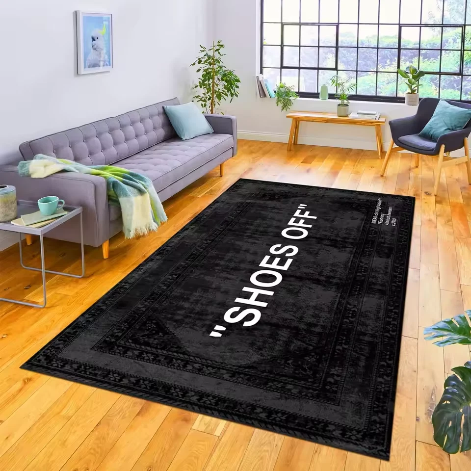 Hypebeast Washable Rug – Lightweight Shoes Off Mat for Living Room, Bedroom, Kit - Image 2 of 4
