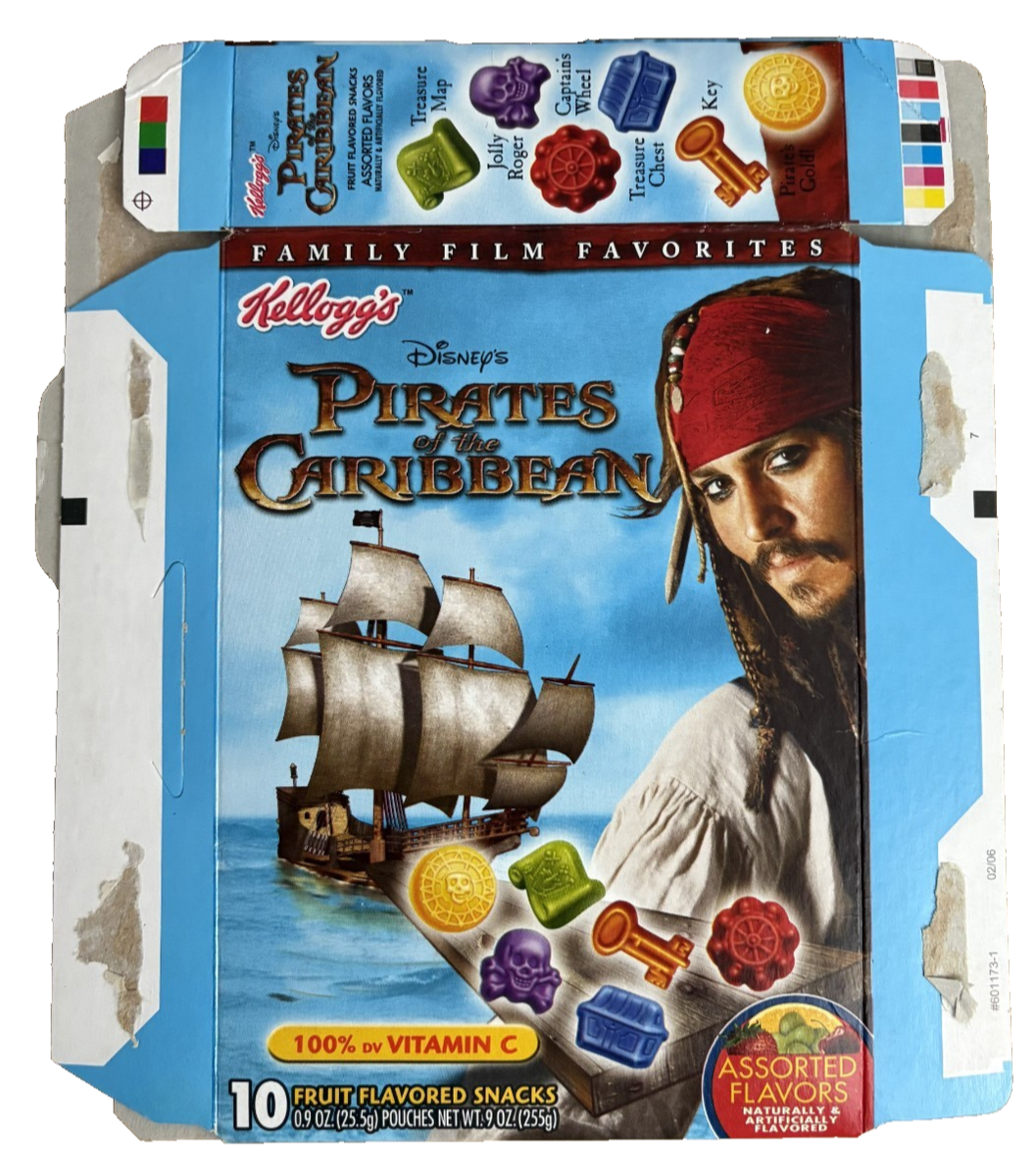 2005 Pirates of the Caribbean Kellogg's Fruit Snacks Box | eBay
