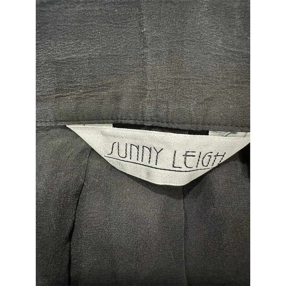 Falda midi de seda negra para mujer Sunny Leigh de colección talla L AK10 Foto 2 de 4