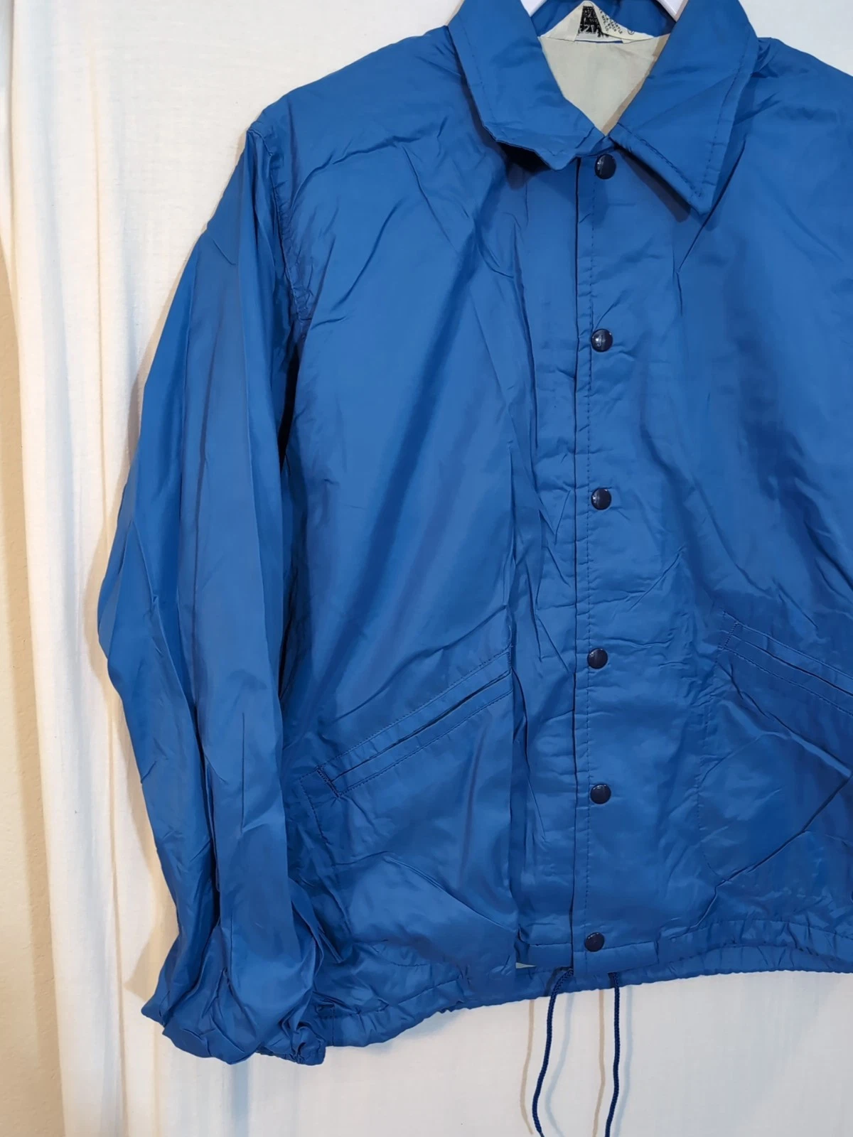Vintage 70s West Wind The Holmes Sted MN Windbreaker Jacket Medium Blue Snap - product detail image 3