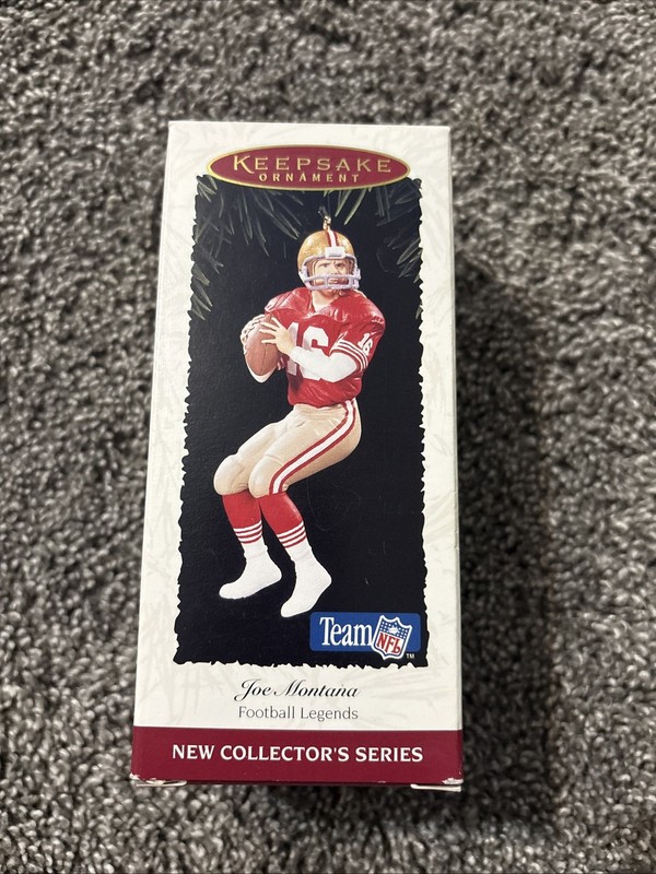 San Francisco 49ers Quarterback Joe Montana Hallmark NFL 1995 Football Ornament