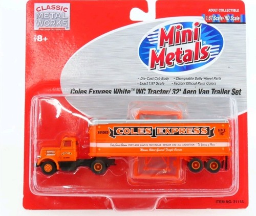 Mini-Metales Escala HO 31145, Juego de Tractor WC Blanco y Furgoneta Aero 32', Coles Express | Zustand: New