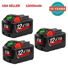3 For Milwaukee for M18 Lithium 12.0 Ah 18V Extended Capacity Battery 48-11-1852