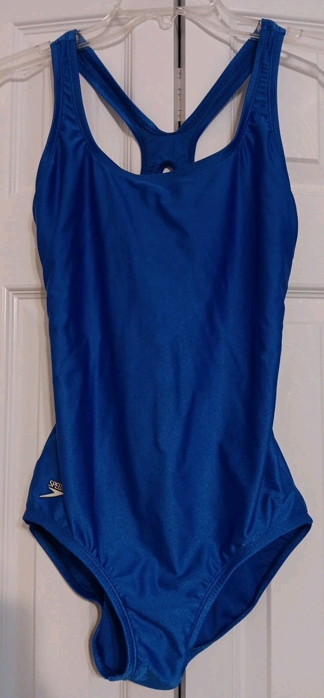 Royal Blue Speedo One-Piece Swimsuit, Size 8?, Lined Front