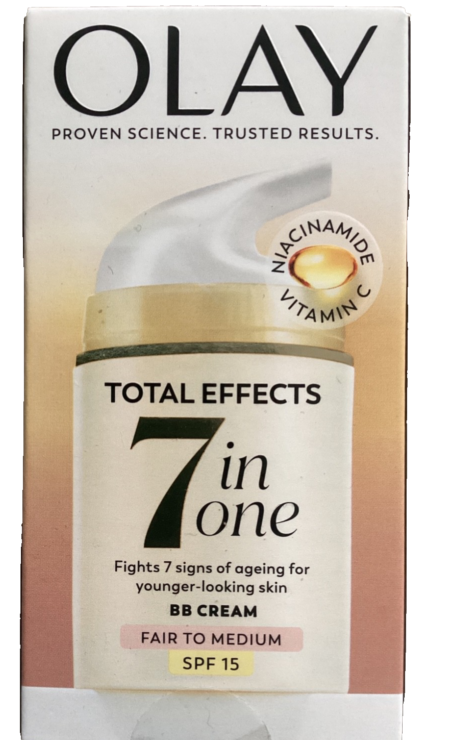 Olay Total Effects 7-in-1 SPF15 BB Cream,moisturiser fair to medium 50ML