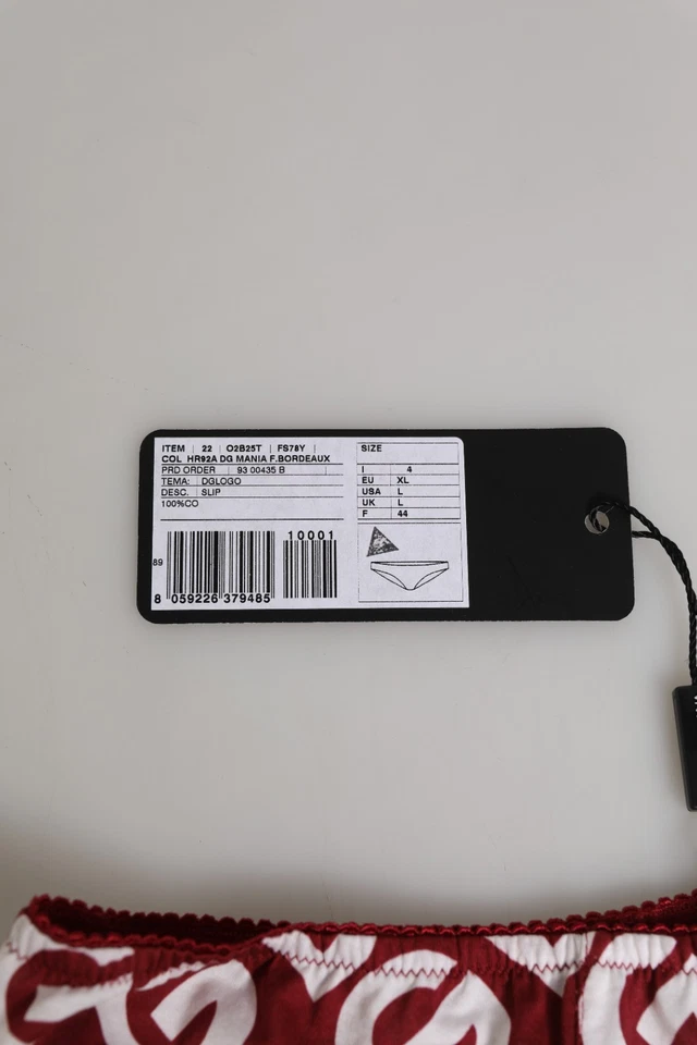 DOLCE & GABBANA Ropa Interior Burdeos DG Logo Slip Bottom Brief IT4 / L RRP 120usd Foto 4 de 4