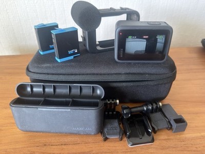 GoPro HERO10 Black Action Camera Bundle   2 Batteries, Media Mod, Case & Mounts