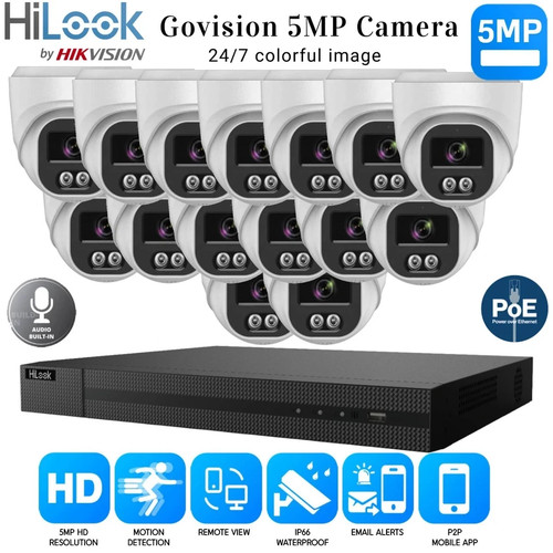 KIT SISTEMA CÁMARA MICRÓFONO AUDIO IP POE 8MP HIKVISION CCTV 8MP 4K NVR COLORVU IP POE AUDIO 5MP - Imagen 27 de 43