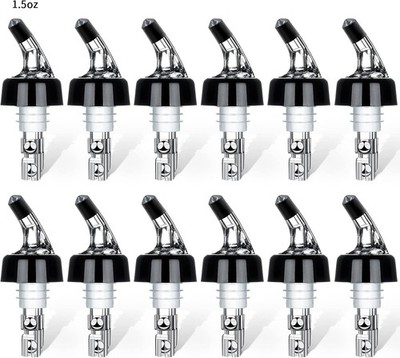 Automatic Measured Bottle Pourer - 1.5oz/45ml Quick Shot Spirit 12 45ml 