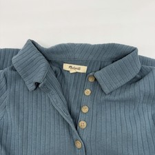Madewell Blue Ribbed Knit Dress