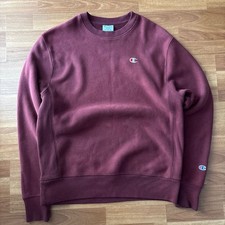Champion Reverse Weave Crewneck Sweatshirt Maroon Size Large