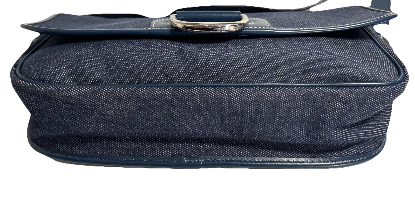 Vintage Dooney and Bourke Denim And Leather Purse Shoulder Bag Y2K Rare image 3