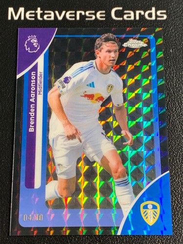 2025-26 Topps Chrome Premier League Black Geometric #105 Brenden Aaronson 4/10