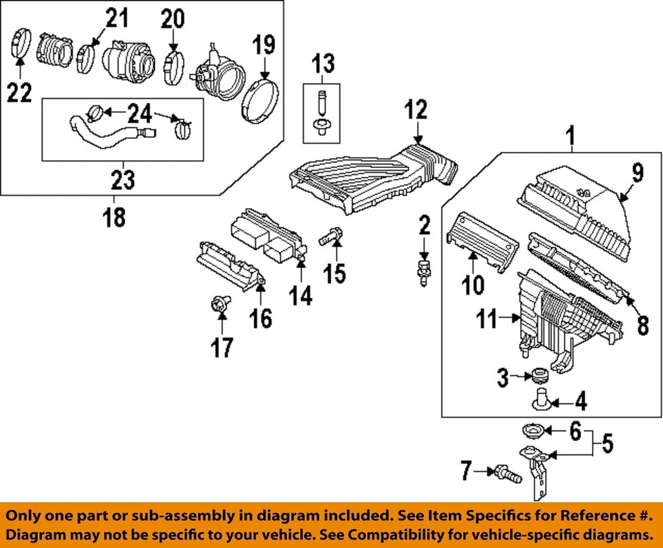 Conjunto de filtro de aire usado se adapta a: Hyundai Tucson 2017 gasolina 1,6 grado A Foto 3 de 4