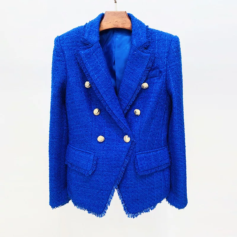 Chanel Cotton Tweed Jacket with Front Pockets in Blue White & Navy Blue —  UFO No More