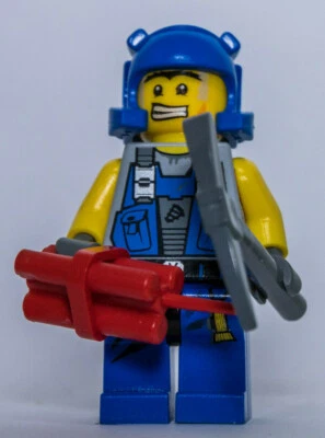 LEGO ®-Minifigur Power Miners Set 8958 8709 mit Spitzhacke + Dynamit - pm011 - Bild 1 von 4